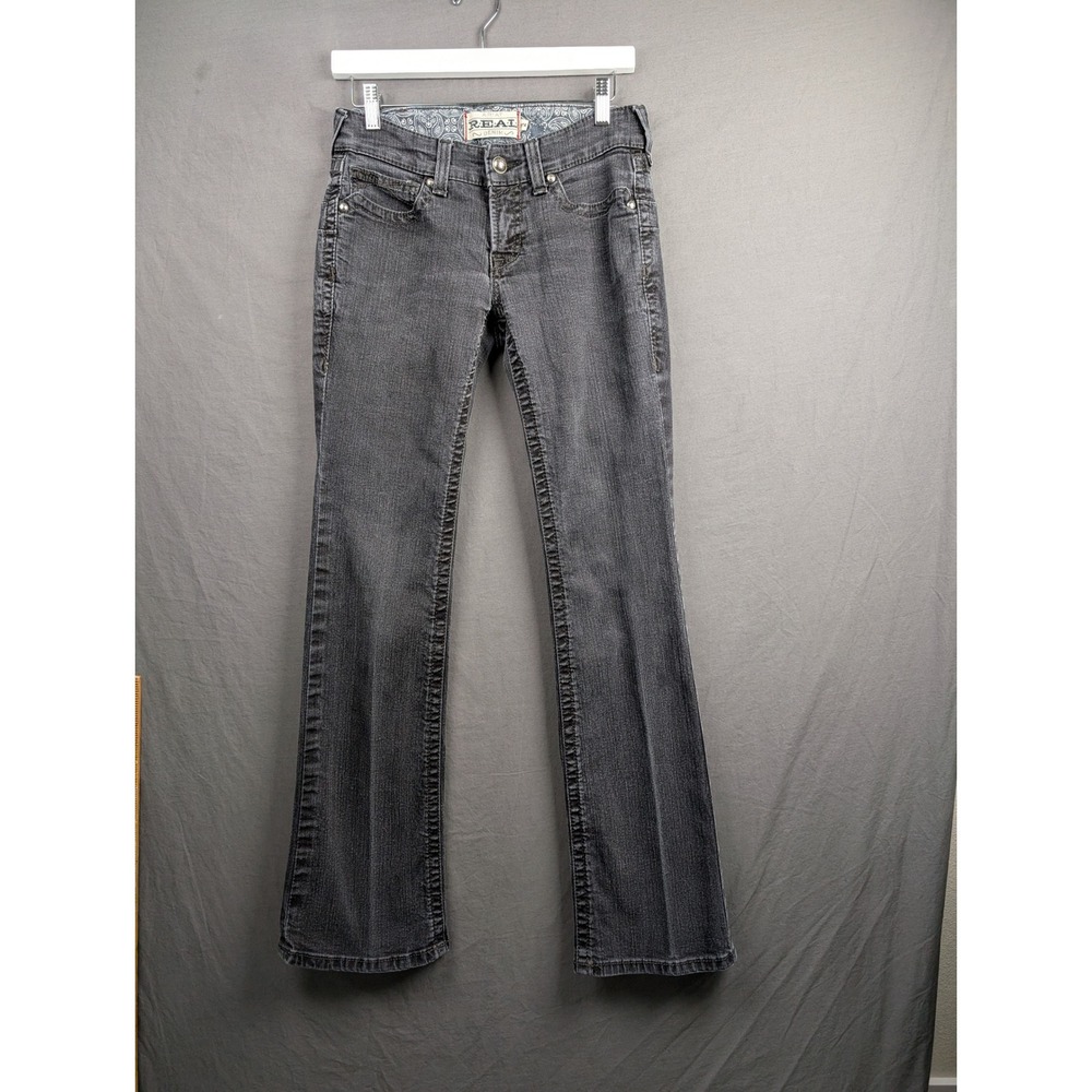 Ariat REAL Denim Womens 27L Black Bootcut Jeans Mid Rise